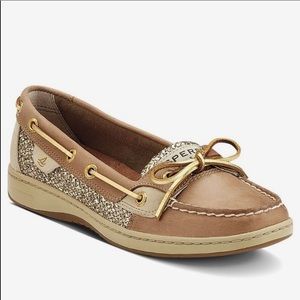 Gold accent Sperry shoes